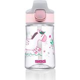 SIGG Miracle Drinkfles voor kinderen, 0,35 liter, met lekvrij deksel, met één hand bedienbare drinkfles met rietje, roze