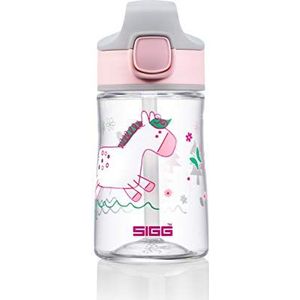 SIGG Miracle drinkfles voor kinderen, 0,35 liter, kinderfles met lekvrij deksel, met één hand bedienbare drinkfles met rietje