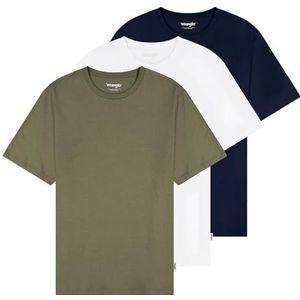 Wrangler - 112371483 - T-shirt - Regular Fit - 3 Eenheden - Katoenen Jersey