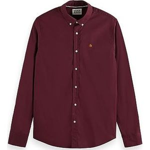 Essential Solid Poplin Shirt, Berry Wine 6637, S