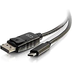 C2G 1,8m (6ft) USB C naar DisplayPort Adapter Kabel Zwart - 4K Audio/Video Adapter - Externe videoadapter - USB-C - DisplayPort - zwart