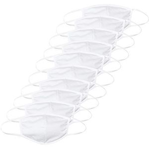 FM London Accessoires 10 Pack Herbruikbare Katoen Hoofdband, Wit, One Size