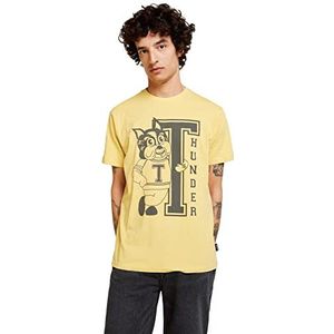 Springfield T-shirt voor heren, geel, normaal, beige, S