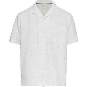 camel active - Korte Mouwen Overhemd - Grijs - Linnen-Katoenmix