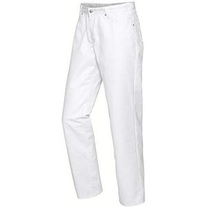 BP 1758-558-0021-2XLl Unisex broek jeans stijl met verstelbaar elastiek achter, 65% katoen/30% polyester/5% elastaan, wit, 2XLl grootte