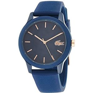 Lacoste Womens analoog klassiek quartz horloge met siliconen band 2001067, blauw
