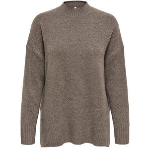 Onlhazel Ls Highneck Overs. Pull KNT Nca, Bruin Lentil, XXL