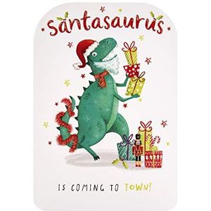 Hallmark Kerstkaart voor kinderen - Santasaurus Rex Design