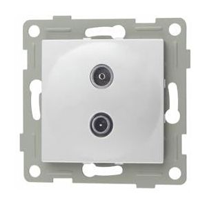 S-EMPOT.TITANIO TV/FM-satelliet.INTERM: Inbouwhouder van titanium voor tv- en radiosystemen, satellietcompatibel, ideaal voor nauwe ruimtes en elegant design.