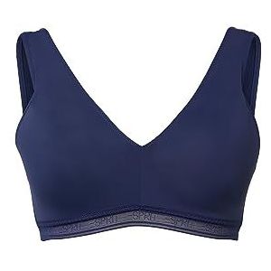 ESPRIT Dames Micro W. Logo Elastircs Wirl.pad gevoerde beha, Donkerblauw, 80A