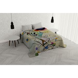 Italian Bed Linen Zomerdekbed met digitale print, motief: autokamers, microvezel, SD-61, tweepersoonsbed