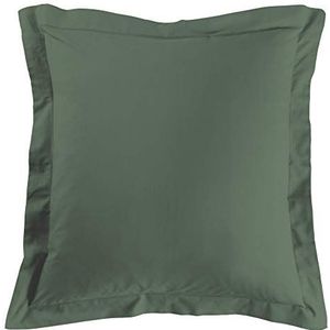 Kussensloop, opstaande zoom, 63 x 63 cm, effen, Lina, kaki