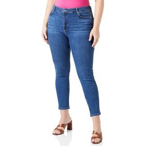 Trendyol Dames Gerade Schlank Normale Taille Jeans, Donkerblauw, 42