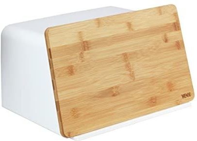 Kubo - Broodtrommel - Wit - Bamboe Deksel - ABS Kunststof