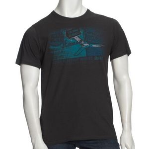 ESPRIT T-shirt 1/2 mouw ronde hals voorkant print G30645 heren shirts/T-shirts, grijs (dark burnt metal), 46 NL