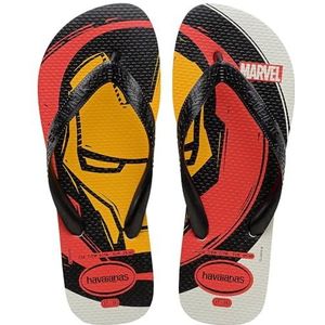 Havaianas Top Marvel-logomanie, comfortabele flip-flops, licht en duurzaam, iconisch Marvel-superheldenpatroon, voor heren, roze (macaron pink), 33/34 EU