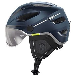 ABUS Pedelec 2.0 ACE Stadshelm - Hoogwaardige E-Bike helm met Achterlicht en Vizier voor Stadsverkeer - Voor Dames en Heren - Blauw, Maat L