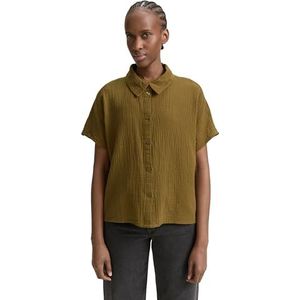 Boxy fit blouse van puur katoen