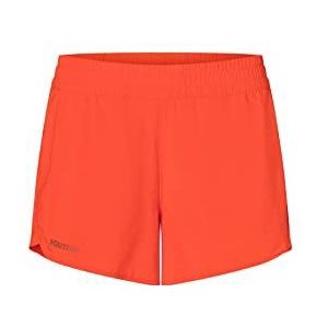 Marmot Dames Wm's Elda Short 10 cm, ademende functionele shorts, sneldrogende trainingsshorts met UV-bescherming, elastische bouldershorts, Red Sun, XL