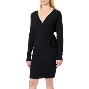 bestseller a/s Dames VMHOLLYREM LS V-hals jurk GA NOOS jurk, zwart, M