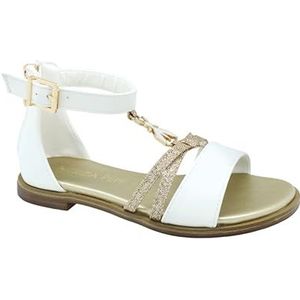 Patrizia Pepe Pj293.27_38 Sandalen voor meisjes, metallic, 38 EU smal, metallic, 38 EU Smal