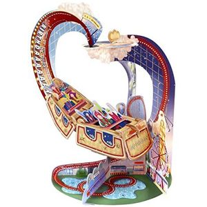 SANTORO Slinger 3D Pop Up Wenskaart - Achtbaan - Verjaardagskaart voor Kinderen, Familie | Themapark Cadeaubon voor Dochter, Zoon