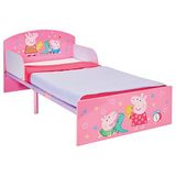 Peppa Pig Peppa Wutz-bed voor kleine kinderen van Worlds Apart, roze, hout, 143 x 77 x 42,5 cm