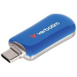 Verbatim - Plectra Blue - USB-stick - Blauw - 128GB - USB-C