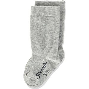 Sterntaler Unisex baby kniekousen dubbelpak sokken, zilver gem., 23-36