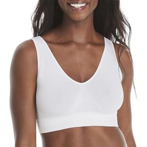 Hanes Dames Cozy Seamless Wirefree Bra BH, wit, M