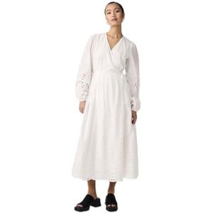 Y.A.S Yasluma Ls Long Wrap Dress S. Noos, Star White, L