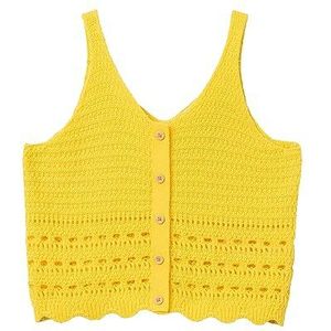 NAME IT Meisjes NKFJYTTA Knit Strap TOP Trui, Aspen Gold, 122/128, aspen goud, 122/128 cm