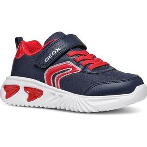 Geox J Assister Boy C, kinderschoenen, Marineblauw, rood, 33 EU