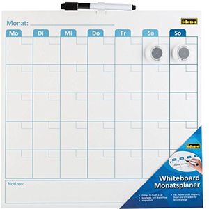 Idena 21414 Whiteboard maandplanner, inclusief marker en 2 magneten, 35,5 x 35,5 cm, 1 stuk