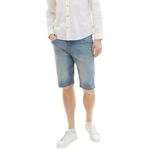 TOM TAILOR Heren jeans bermuda shorts met stretch, 10161 - Light Stone Blue Grey Denim, 36