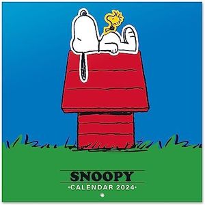 Grupo Erik Kalender 2024 Snoopy - Broschürenkalender 2024 30x30 cm - Fsc-gecertificeerde wandkalender - Wandkalender 12 Maanden + poster