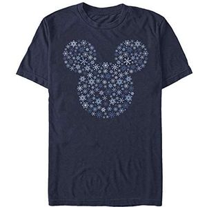 Disney Mickey Classic - Mickey Ear Snowflakes Unisex Crew neck T-Shirt Navy blue S