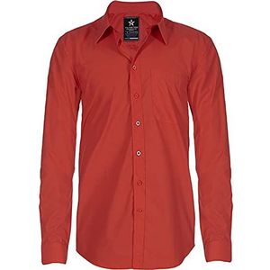 Texstar SH19 herenjurk hemd, maat 2XL, rood