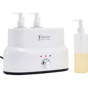 Master Massage Massageolieverwarmer Oliefles-verwarmer voor massageolie lotion incl. dispenserfles, met temperatuurregelaar, 3-voudig