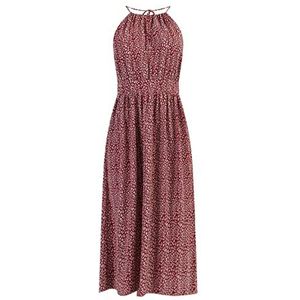 NALLY Dames midi-jurk van chiffon 19226415-NA02, ROOD Wit, S, rood/wit, S