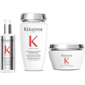 Kérastase, Intens herstellende routine voor blond haar, Set met Shampoo en Masker, Revitaliserend & Voedend, Hyaluronzuur & Edelweiss, Voor ontkleurd of gehighlight blond haar, Blond Absolu