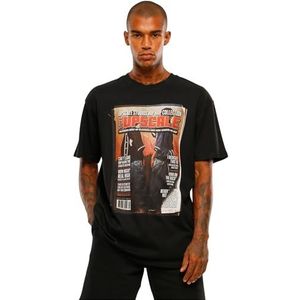Mister Tee Upscale T-shirt Upscale Magazine Oversize T-shirt, uniseks, met opdruk, oversized fit, katoen met print, grafisch T-shirt, zwart, 5XL
