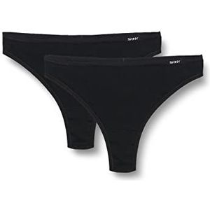 Skiny Dames Advantage Katoenen String Slips DP String Slips (Pack van 2), Zwart, 62