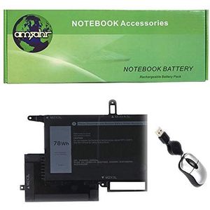 Amshar vervangende laptop batterij voor DELL 02K0CK, Latitude 7400 2-in-1 N020L7400C - incl. optische mini-muis