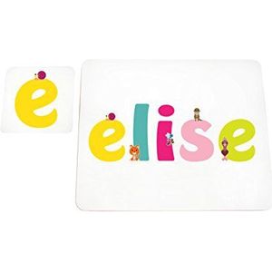 Little helper deken met Coaster illustratieve stijl bont met de naam meisjesnaam Elise
