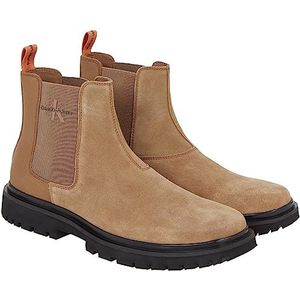 Calvin Klein Heren Eva Mid Chelsea Boot Suede Ym0ym00764, Brown Monks Rob Zwart Oranje Pop, 44.5 EU