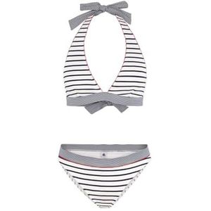 Petit Bateau 2-delig badpak voor dames, Wit/Blauw, XXS