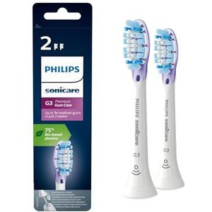 Philips Sonicare Original G3 Premium Gum Care Standaard sonische opzetborstels - 2 stuks in Wit Model HX9052/17, 2 Borstels, Oud