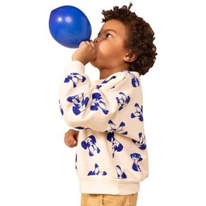 Petit Bateau Sweatshirt voor jongens, Wit/Newbleu, 10 Jaar