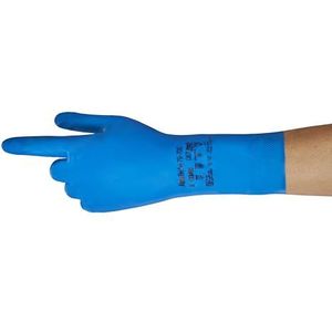 Ansell AlphaTec 79-700 Handschoenen voor chemische stoffen, multifunctionele werkhandschoenen, chemisch bestendig, contact met levensmiddelen, Aquadri technologie, latexvrij, maat L, 12 paar